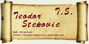 Teodor Stepović vizit kartica